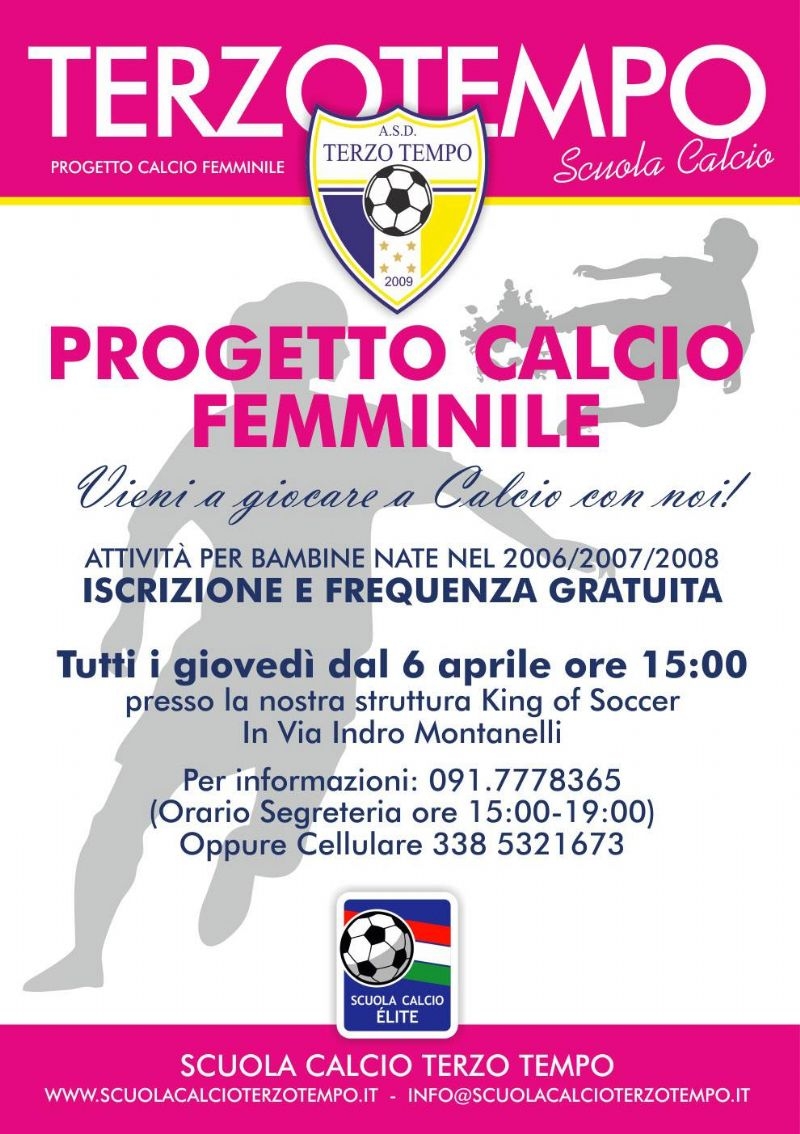 Al via il Progetto Calcio Femminile.