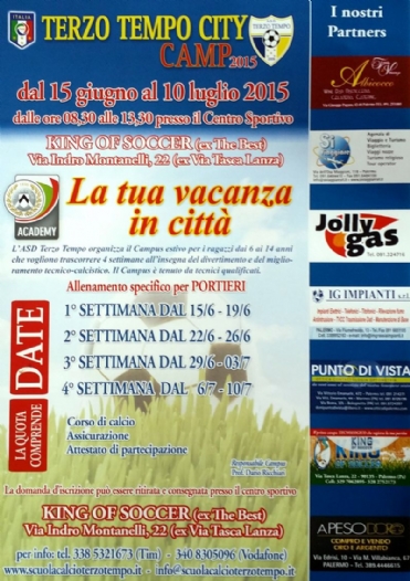 Da lunedi al via il City Camp 2015.