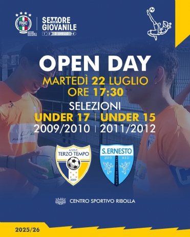 OPEN DAY 22 LUGLIO