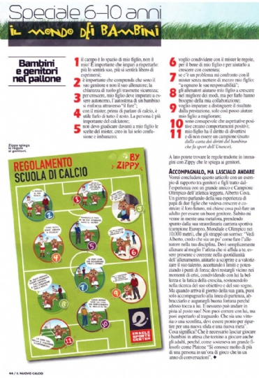 Regole per i genitori dei bambini che frequentano la Scuola Calcio.